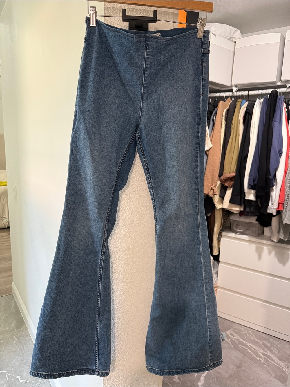 Free People Blue Flared Women's Jeans